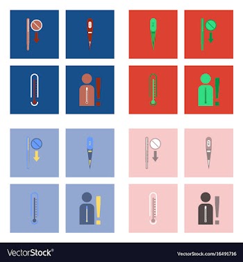 Set of clinical icons medical equipment on the vector image
