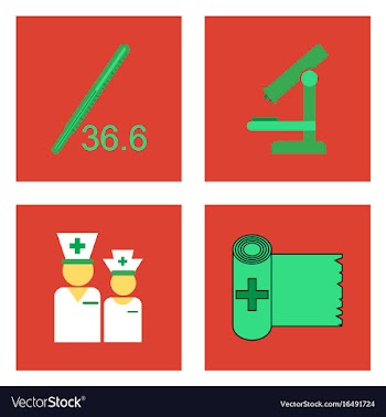 Set of clinical icons medical equipment on the vector image