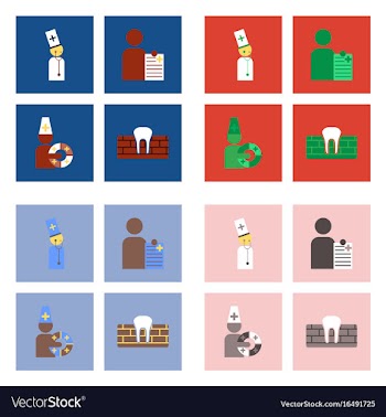 Set of clinical icons medical equipment on the vector image