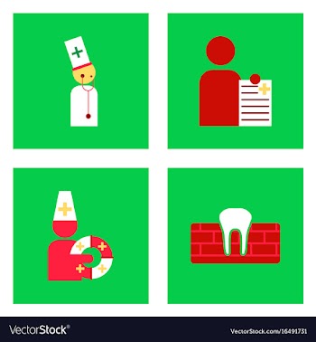 Set of clinical icons medical equipment on the vector image