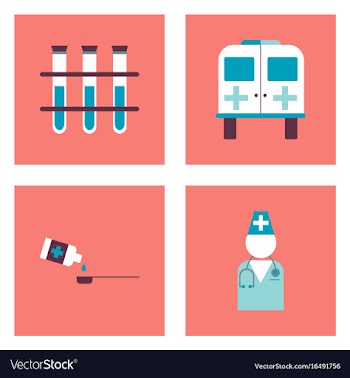 Set of clinical icons medical equipment on the vector image