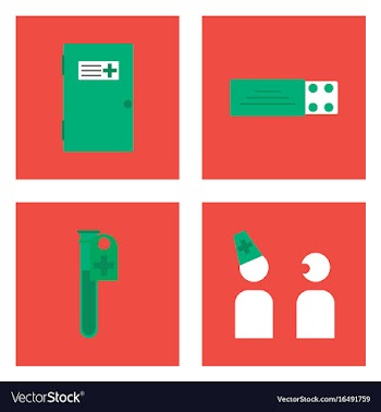 Set of clinical icons medical equipment on the vector image