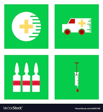 Set of clinical icons medical equipment on the vector image