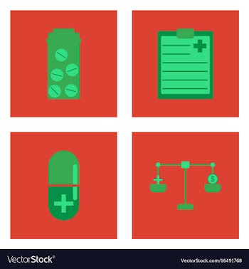 Set of clinical icons medical equipment on the vector image