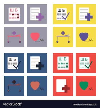 Set of clinical icons medical equipment on the vector image