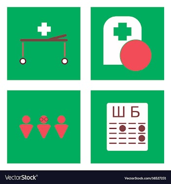 Set of clinical icons medical equipment on the vector image