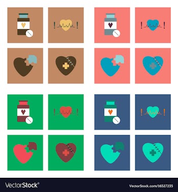 Set of clinical icons medical equipment on the vector image