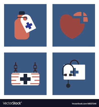 Set of clinical icons medical equipment on the vector image