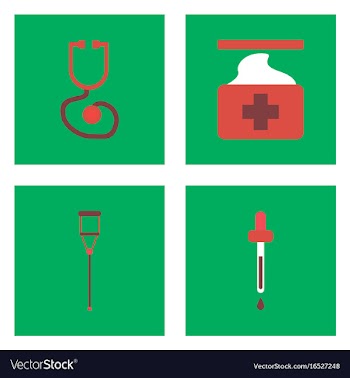 Set of clinical icons medical equipment on the vector image