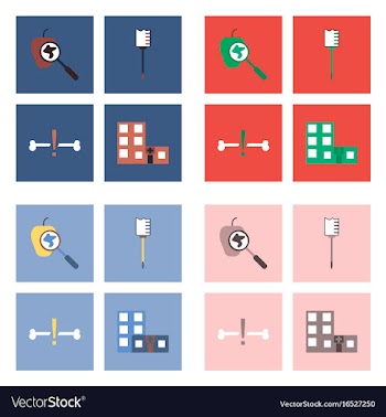 Set of clinical icons medical equipment on the vector image