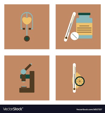 Set of clinical icons medical equipment on the vector image