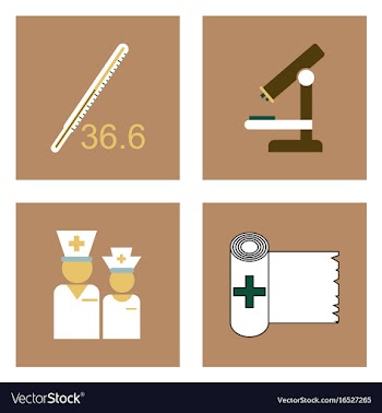 Set of clinical icons medical equipment on the vector image