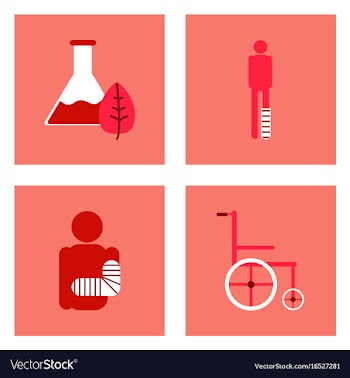 Set of clinical icons medical equipment on the vector image