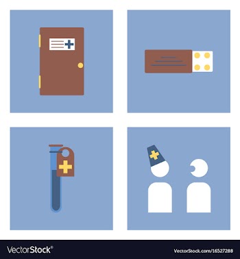 Set of clinical icons medical equipment on the vector image