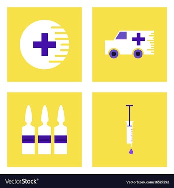 Set of clinical icons medical equipment on the vector image