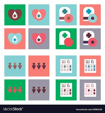 Set of clinical icons medical equipment on the vector image