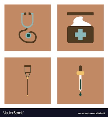 Set of clinical icons medical equipment on the vector image