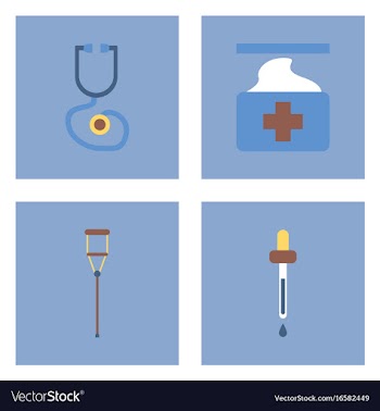 Set of clinical icons medical equipment on the vector image