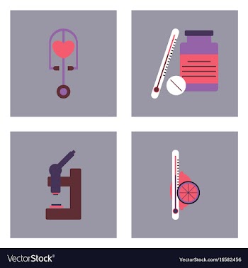 Set of clinical icons medical equipment on the vector image