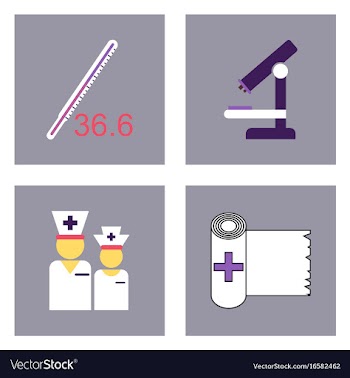 Set of clinical icons medical equipment on the vector image
