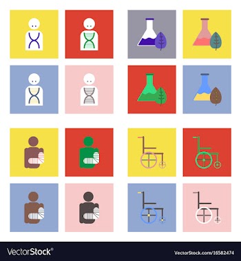 Set of clinical icons medical equipment on the vector image