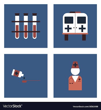Set of clinical icons medical equipment on the vector image