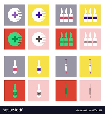 Set of clinical icons medical equipment on the vector image
