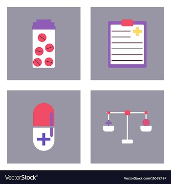 Set of clinical icons medical equipment on the vector image