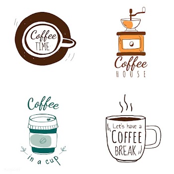 Set of coffee shop logos vector | Free stock vector - 520714