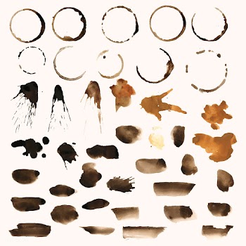 Set of coffee splatter stain vector | Free stock vector - 511504