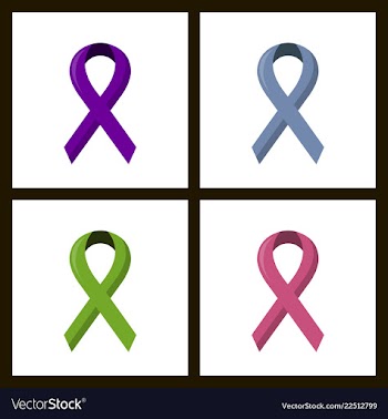 Set of color breast cancer awareness ribbon vector image