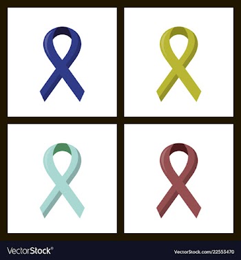 Set of color breast cancer awareness ribbon vector image