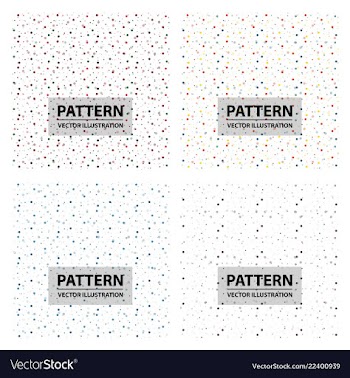 Set of color circle chaotic pattern circle vector image