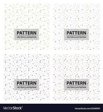 Set of color circle chaotic pattern circle vector image