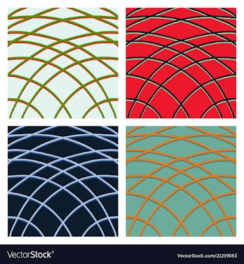 Set of color hand-drawing wave sea background vector image