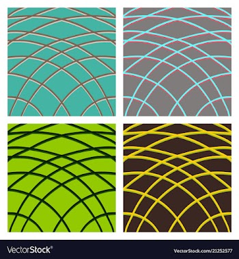 Set of color hand-drawing wave sea background vector image