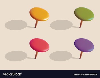  					Set of color pins vector image														