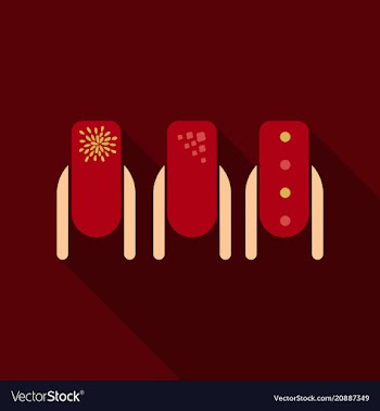 Set of colored painted nails manicure nail polish vector image