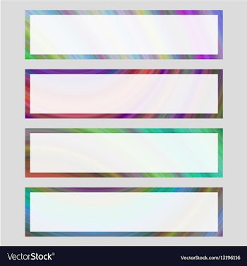 Set of colorful banner frames vector image