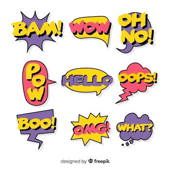 Set of colorful comic speech bubbles Free Vector