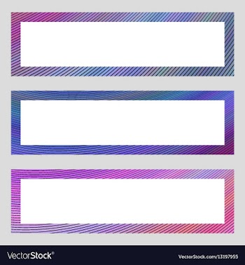 Set of colorful design banner frames vector image