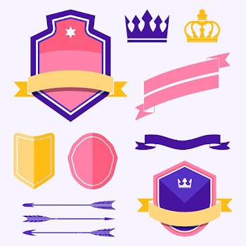 Set of colorful label ornament vectors | Free stock vector - 543144