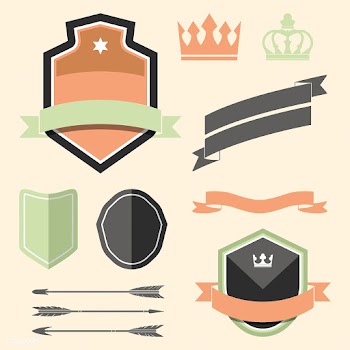 Set of colorful label ornament vectors | Free stock vector - 543206
