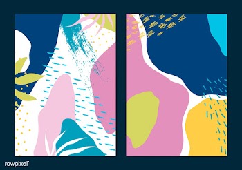 Set of colorful Memphis style backgrounds vec.. | Free stock vector - 540073