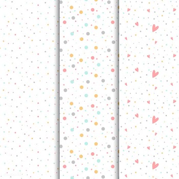 Set of colorful polka dot pattern vectors | Free stock vector - 508626