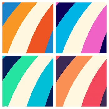 Set of colorful retro print backgrounds | Free stock vector - 463739