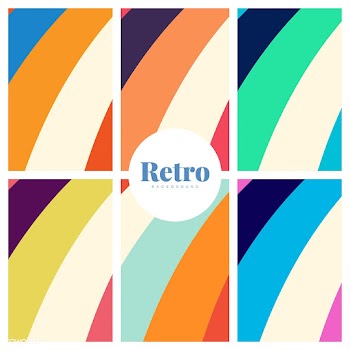 Set of colorful retro print backgrounds | Free stock vector - 463745