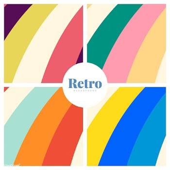 Set of colorful retro print backgrounds | Free stock vector - 463749