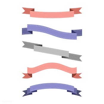 Set of colorful ribbon vectors | Free stock vector - 494814