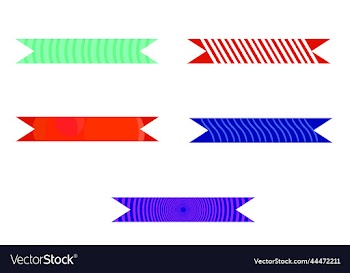set of colorful ribbons